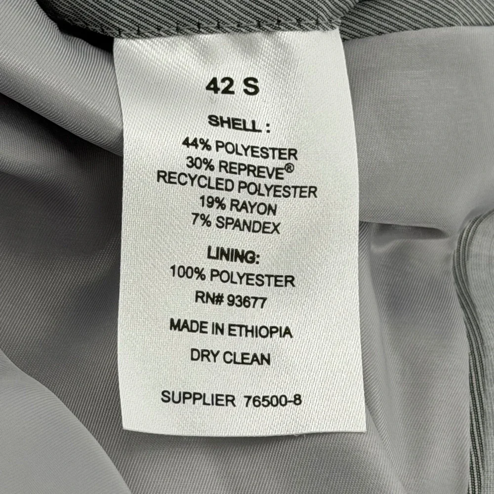 J.Ferrar Suit Jacket Mens 42S Cool Gray Ultra Comfort Slim Fit Blazer Stretch